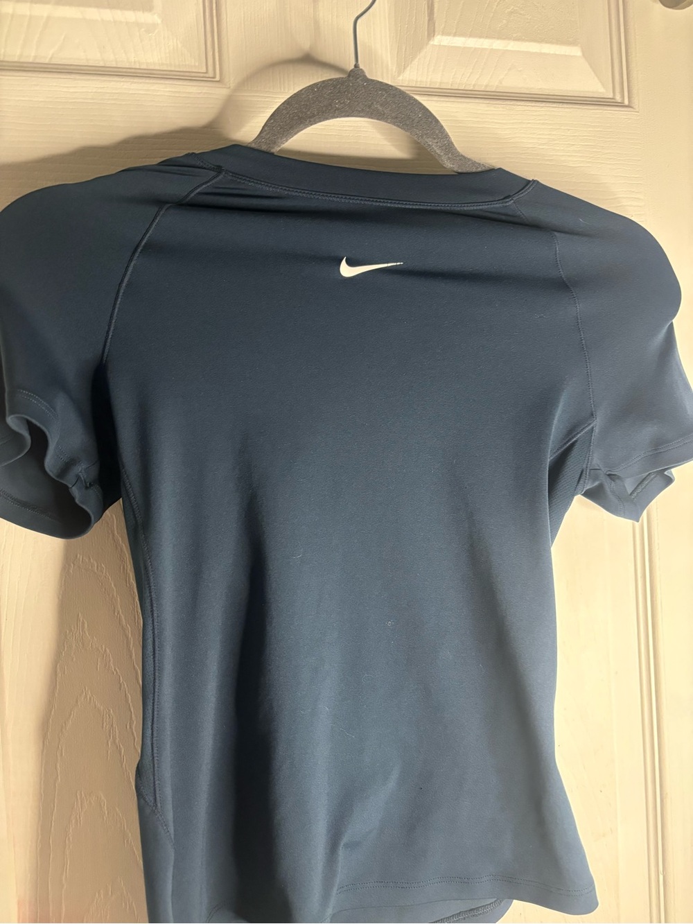 Nike Men's Short Sleeve Dri-FIT Tee in Navy with White Swoosh
